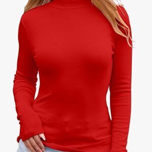 Mock Turtle Neck Stretchy Long sleeve